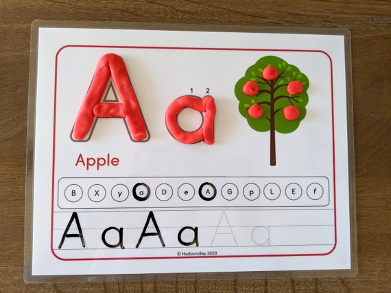 Letter Formation Play-Doh Mat: Letter M Printable (Color