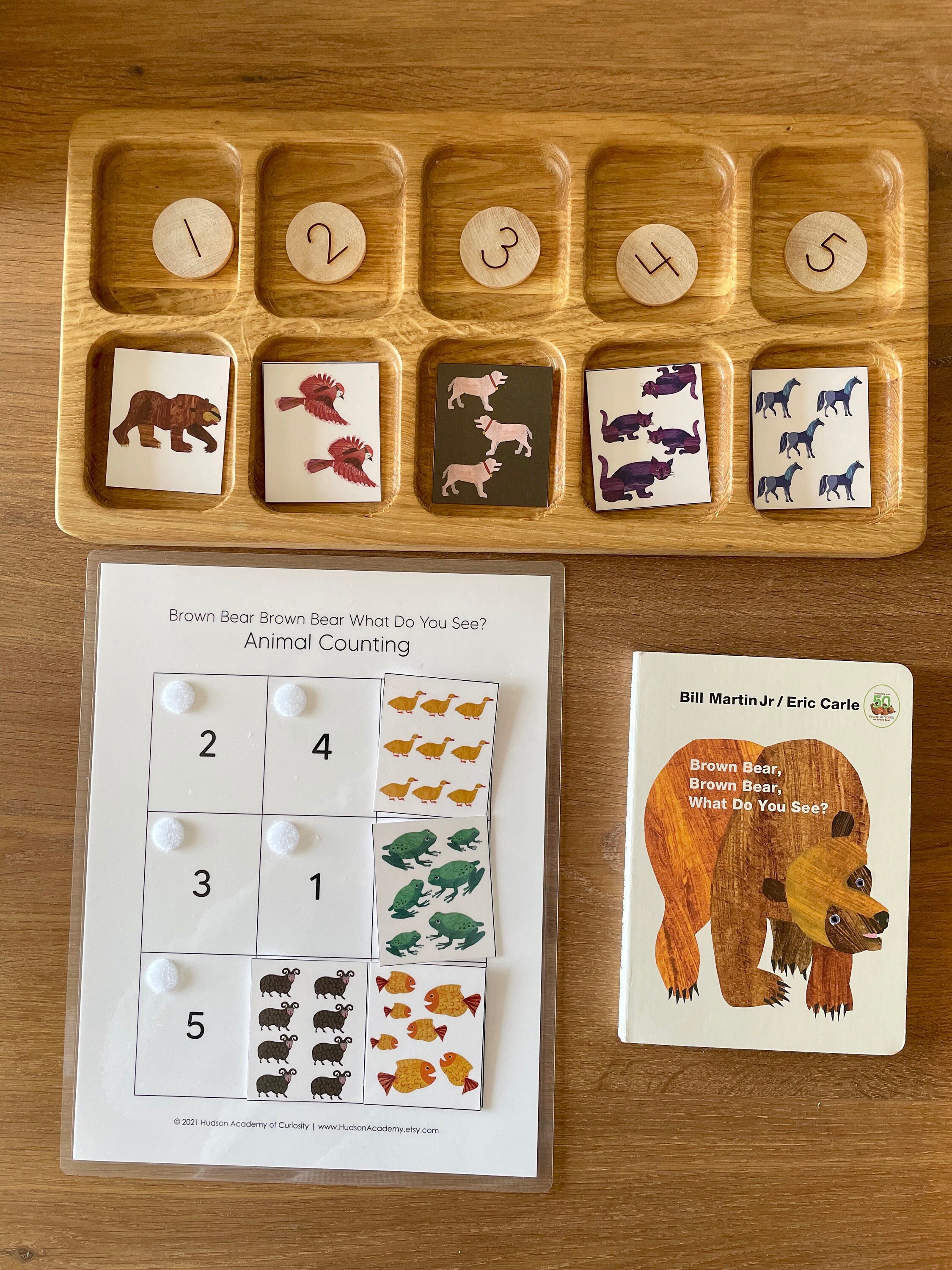 Busy Bear Count & Sort – Lernspiel Mit 30 Karten Für Kinder, Mathematische Früherziehung