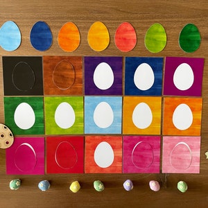 Easter Eggs Color Matching, Toddler Easter Busy Book, Easter Basket Gift, Toddler Color Matching, Easter Egg Hunt, Montessori Printable PDF