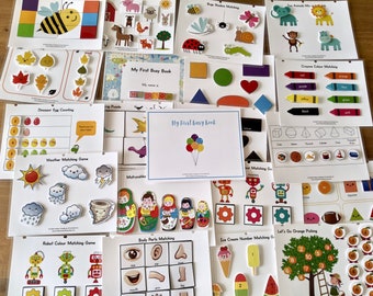 Toddler&#39;s First Busy Book: Learning Activity Worksheets (PDF Download)