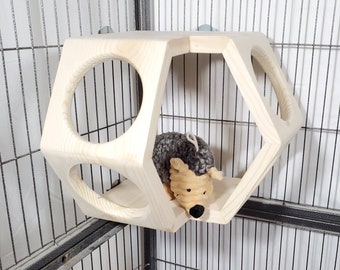 Chinchilla ledge shelf hexagon corner hide kiln dried pine wood
