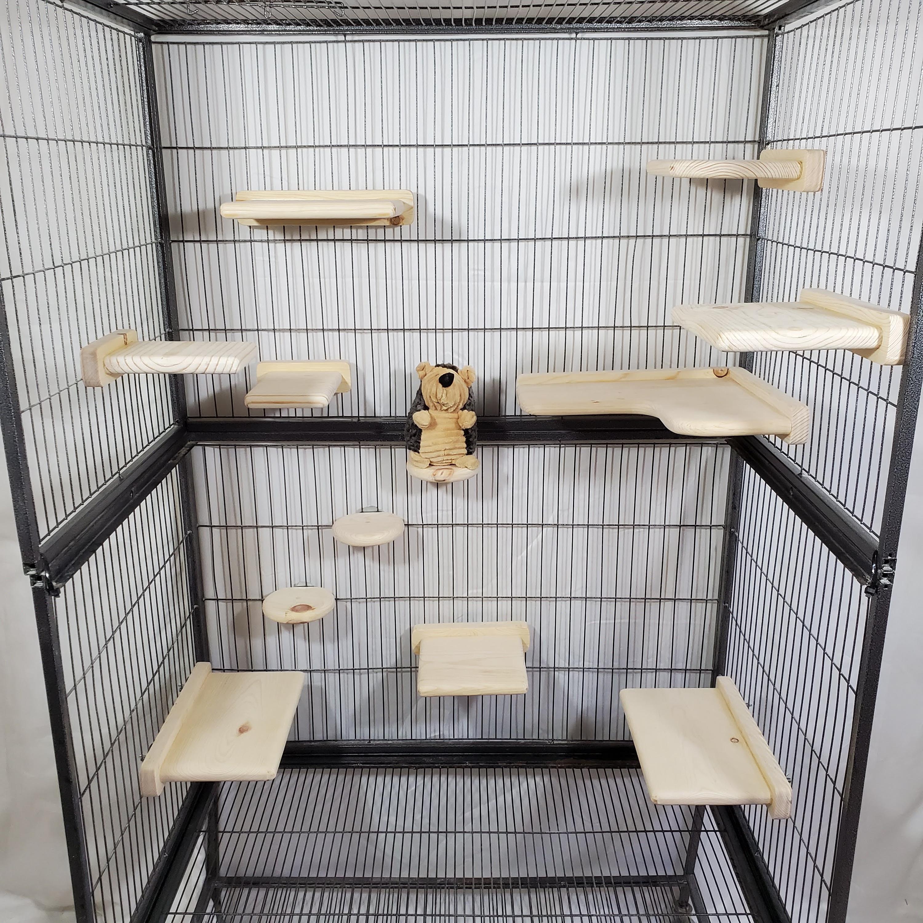 Chinchilla Tower Hide Ledge Shelf 13 Item Bundle Hide Kiln Dried Pine