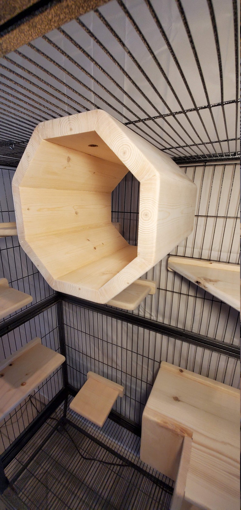 Chinchilla Hanging Octagon Hide Shelf Kiln Dried Pine Etsy