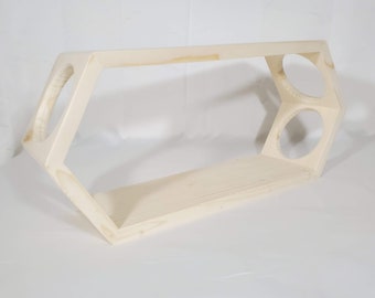 Chinchilla Ledge Shelf Long Hexagon Hide Kiln Dried Pine Wood
