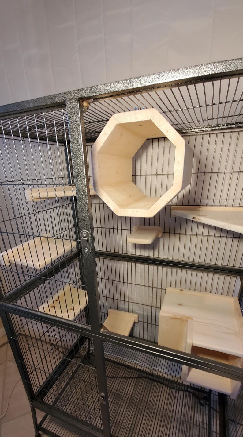 Chinchilla Hanging Octagon Hide Shelf Kiln Dried Pine Etsy