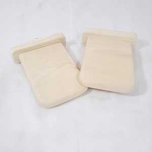 Chinchilla ledge shelf 4-inch with poop guard kiln-dried pine (2-pack)