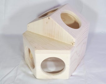 Chinchilla house ledge shelf hide kiln dried pine wood