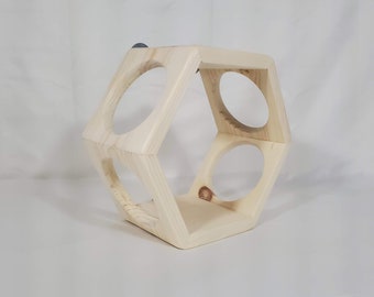 Chinchilla Ledge Shelf Hexagon Hide Kiln Dried Pine Wood