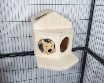 Chinchilla hanging house ledge shelf hide kiln dried pine wood