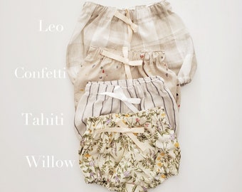 Baby Linen Bloomers Baby Cotton Bloomer Baby Bloomers Floral Baby Bloomers Summer Baby Bloomer Gingham Baby Bloomer