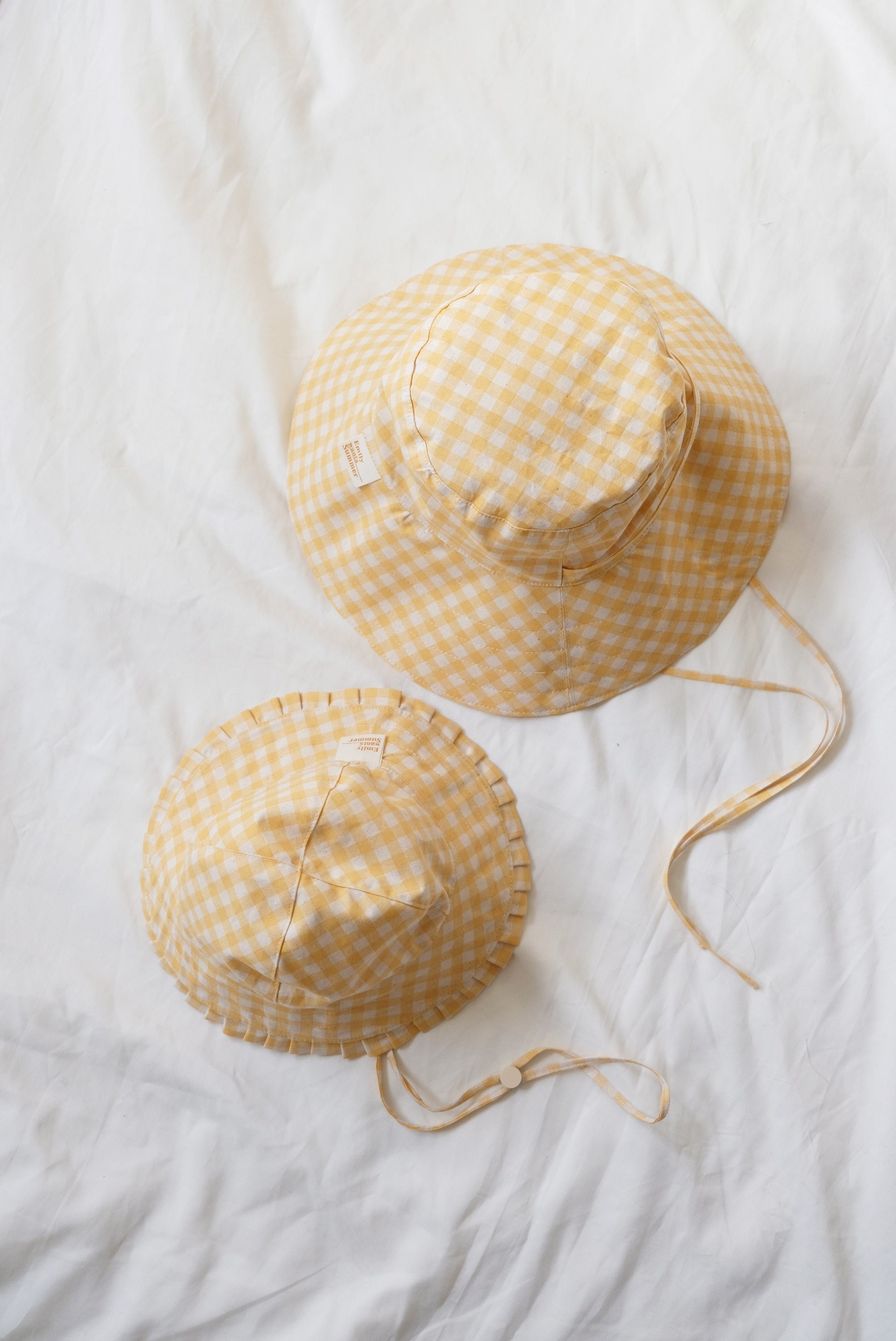 Mini Blue Gingham Sunny Hat main image 1