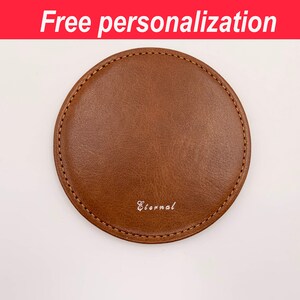 Leatherette Coaster, 4 Colors, Foil Stamping