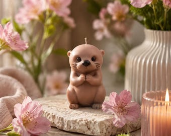 Highland Cow Candle Otter – Cute Cow Candle | Gift for Animal Lovers | Farm Decor Candle | Cute Cow Candle Gift