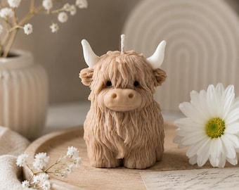 Highland Cow Candle | Highland Cattle Candle | Highland Cattle | Handmade Cow Candle | Christmas Gift | Nutcracker | Xmas