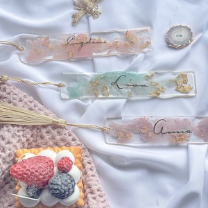 Lesezeichen weihnachten Geschenk für sie || resin personalisiert | Geschenk idee Mama | kiga Abschiedsgeschenk | Bayram Eid