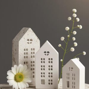 silicone mold house Raysin light house candle holder silicone mold, house candle Veseel mold, house night light, concrete mold plaster mold plaster mold beauty mold