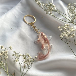 Koi keychain resin / gifts for women / gifts for men angler lucky charm Mother&#39;s Day