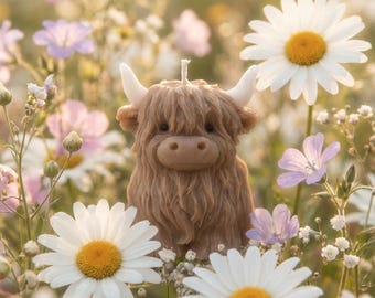 Velas em formato de vaca das Terras Altas, decoração de vaca escocesa, presente artesanal para ela, presentes de aniversário, ideia de presente, vacas, namorada, mãe, mais vendido