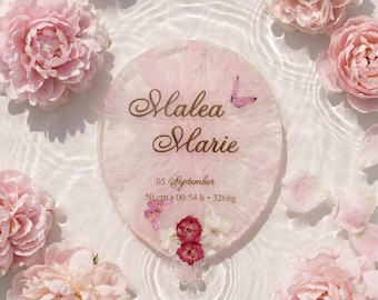 Personalized nursery baby balloon cloud nursery gift for newborns sea design woodland animals moon real flowers