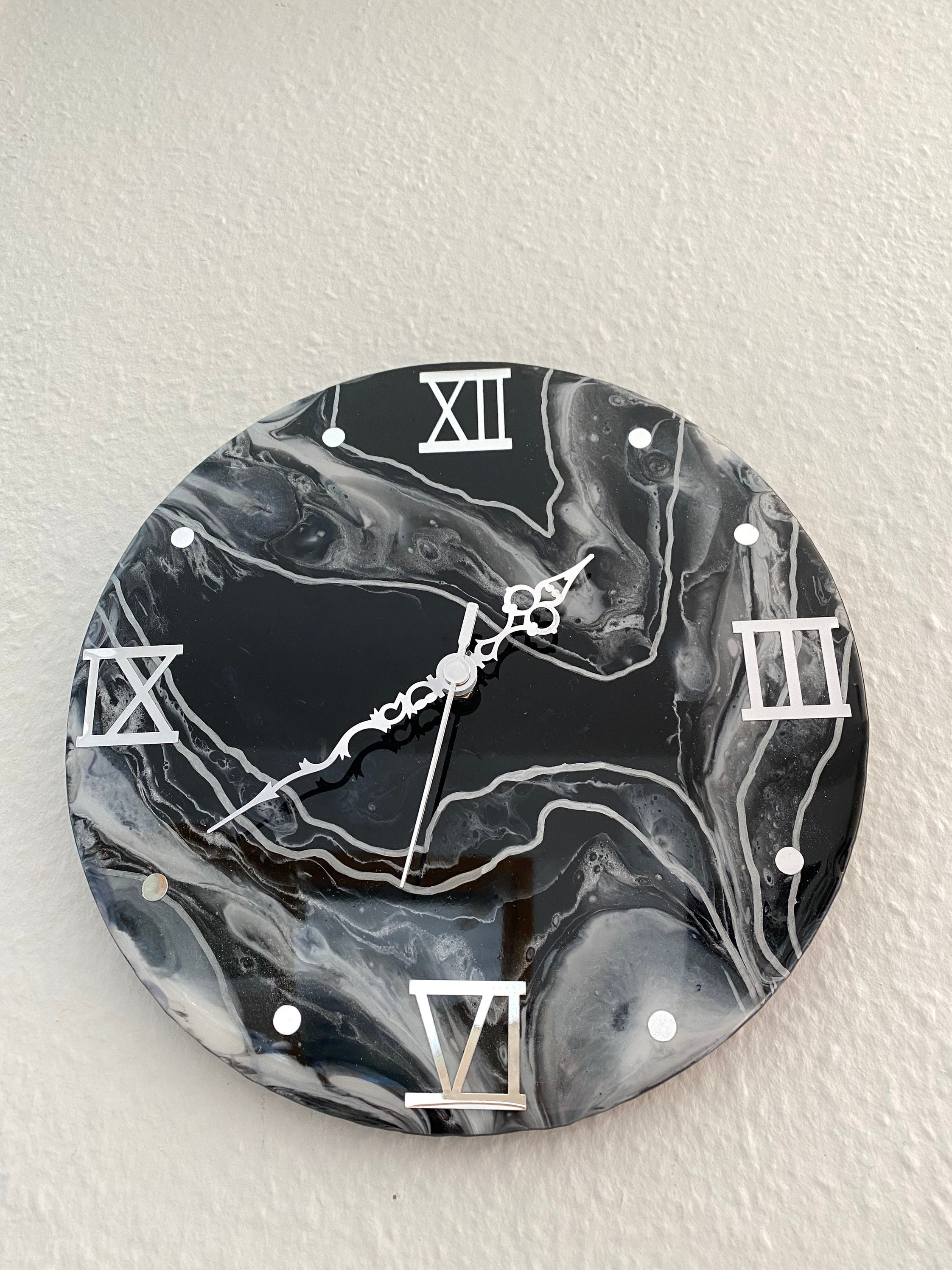 Resin wall clock 30 cm Etsy