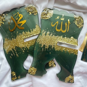 Resina arte islam alcorão suporte suporte 30*19 cm resina livro titular quadro alcorão ayatul kursi livro titular presente
