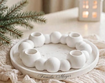 Advent calendar Christmas advent wreath bubble modern bubble wreath for Advent Christmas decoration candles plates light houses gift