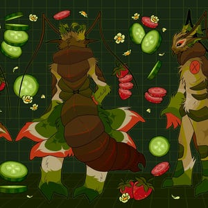 Custom Fursona reference sheet/ Made to order/ Dm for quotes and info