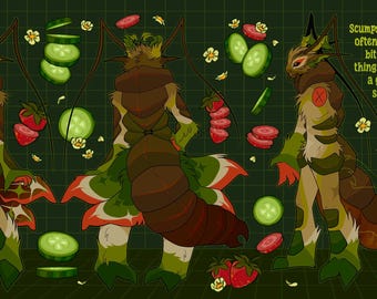 Custom Fursona reference sheet/ Made to order/ Dm for quotes and info