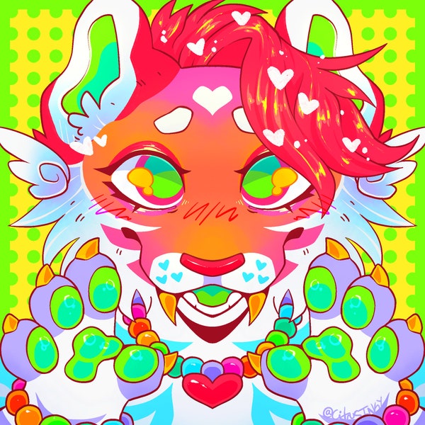 Digital Icon Character / Fursona Commission Profile Picture Badge