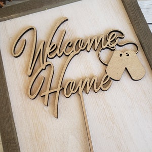 Welcome Home Military Cake Topper, Army, Navy, Air Force, Marines, Coast Guard, Laser Cut Wood