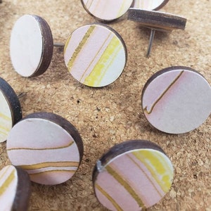 Strawberry Lemonade Thumbtacks: Handmade Decorative Push Pins (Set of 16)