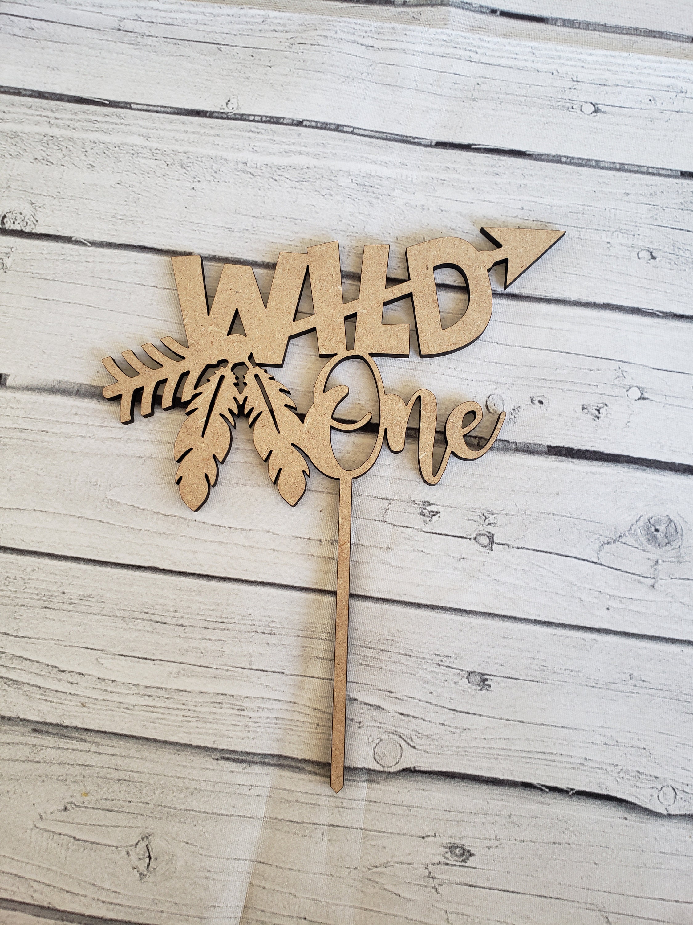 Wild One Birthday Cake Topper Boho Laser Cut Baltic Birch | Etsy