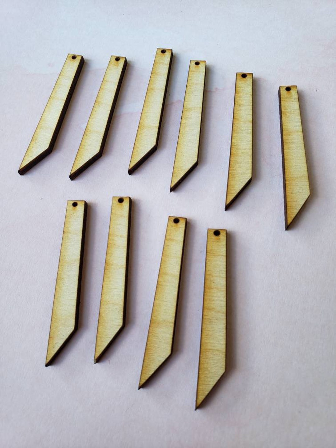 14 Unfinished Wood Earrings Bulk Earrings Tapered Drop Etsy UK
