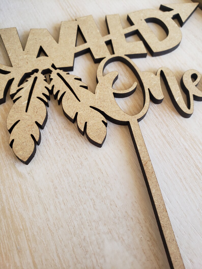 Wild One Birthday Cake Topper Boho Laser Cut Baltic Birch | Etsy