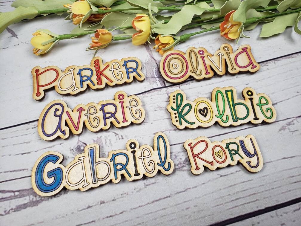 Personalized Name Magnets, Painted in your Choice of Colors, Kids Nam…