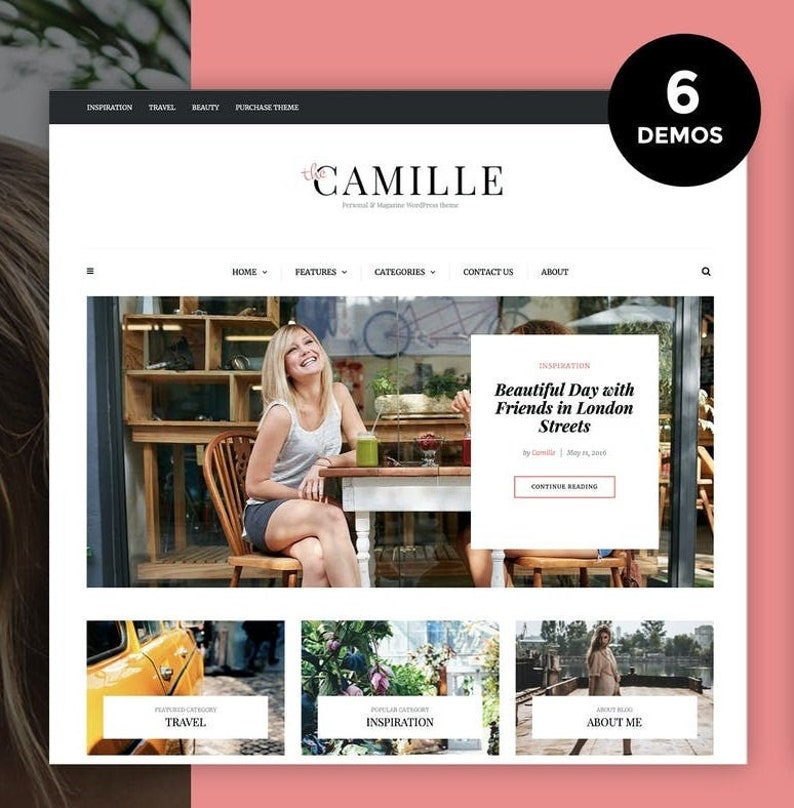 Personal & Magazine WordPress Theme (Responsive Template, Blog Theme, Ecommerce Shop Theme) Travel - Lifestyle - Fashion - Photography 