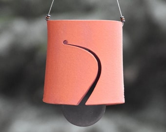 Top-Rated Sedona Red Rock Terra Cotta Bell Wind Chime I Handmade Rustic Garden Decor