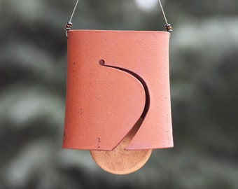 Sedona Ceramic Art | Unique Ceramic Wind Chime | Industrial Garden Decor | Red Rocks of Sedona Ceramic Wind Chime