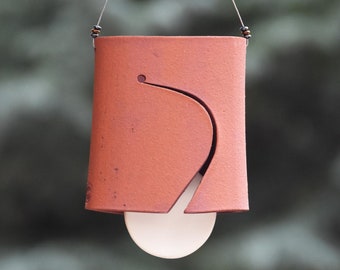 Red Rock Ceramic Wind Chime  | Modern Garden Decor | Sedona Wind Bell | Mid-Century Modern Garden Art