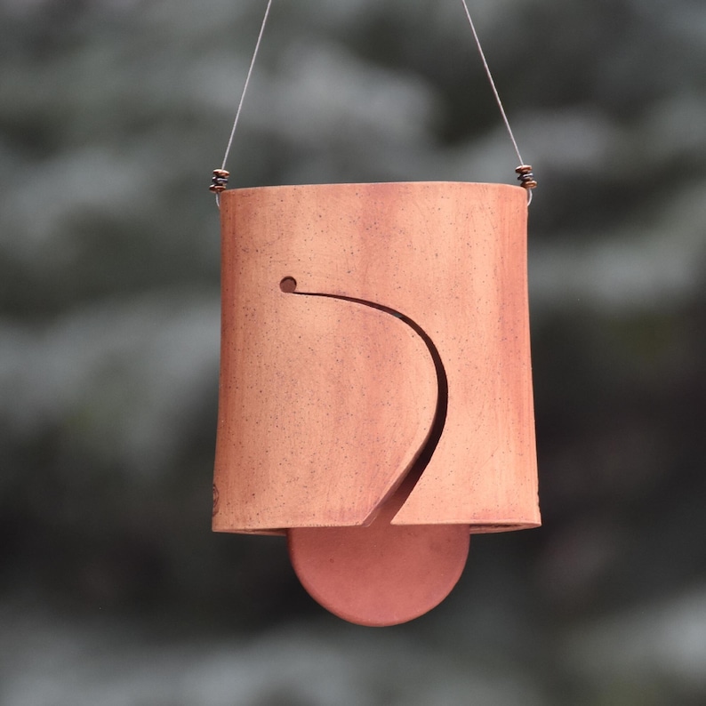 Deep Sounding Wind Chime Ceramic Art Wind Chime Modern Wind Chime Clay Bell image 3