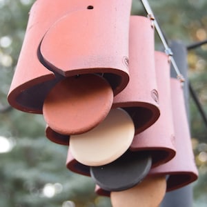 Handcrafted Best Selling Rustic Red Rock of Sedona Wind Bell Chime for Garden with Deep Tone