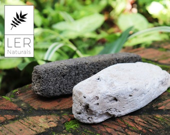 Juego de piedras pómez - blanco y negro, volcánico, extragrande, natural