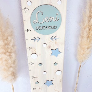 Kindermesslatte Personalisiert, Messlatte personalisiert, Messlatte Holz, Babygeschenk Geburt, Taufgeschenk mit Name, erster Geburtstag