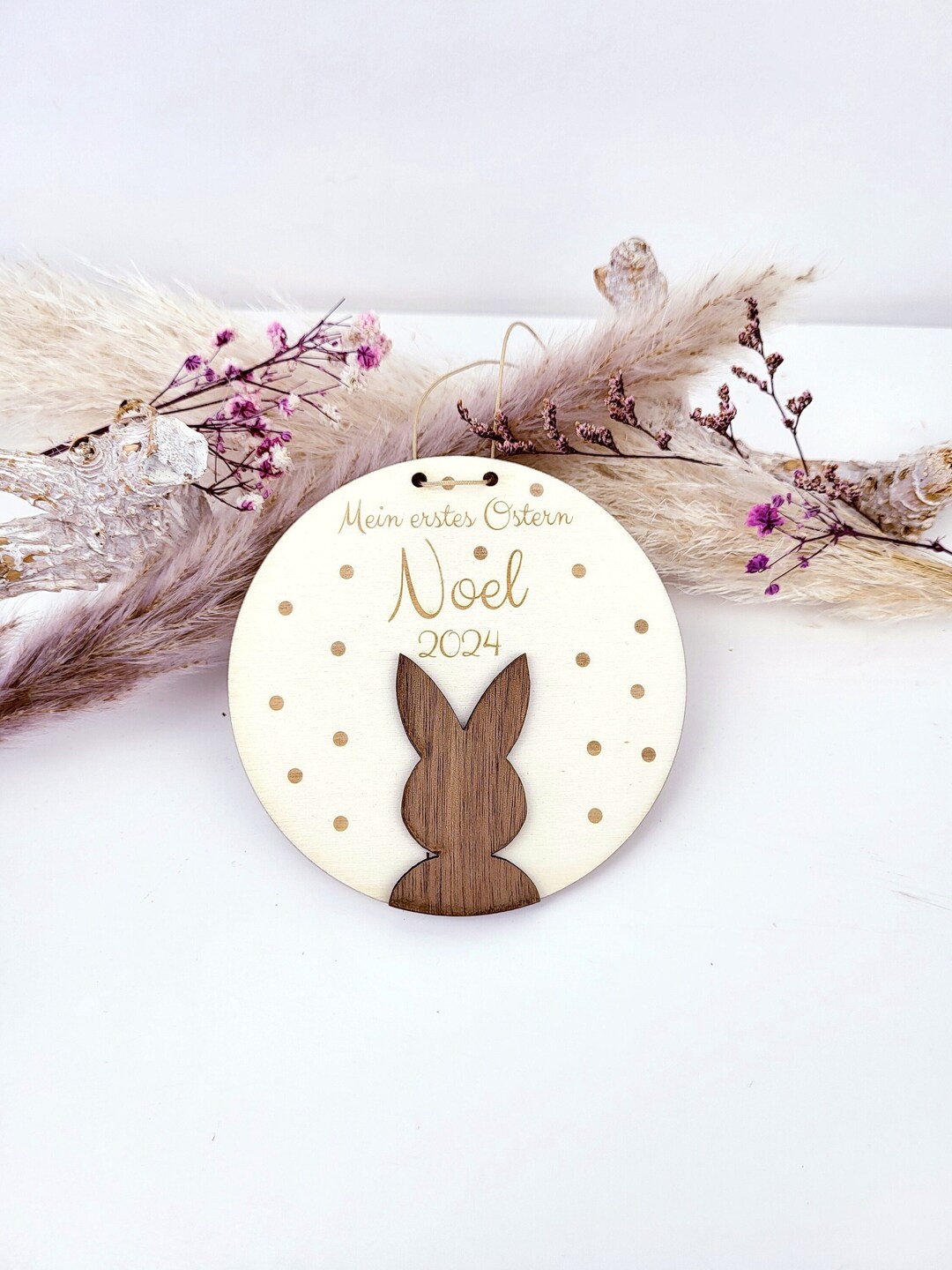 Ostern Schriftzug Aus Holz – 'Easter Hello Spring' Deko, 28x18 Cm, Für Wand Oder Tür