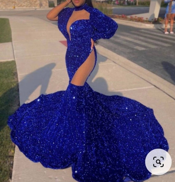 Alyssa Backless Sequin Dress - Royal Blue – StyleMissus
