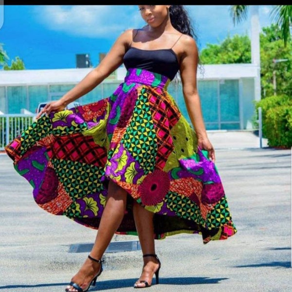 African Print Skirt - Etsy