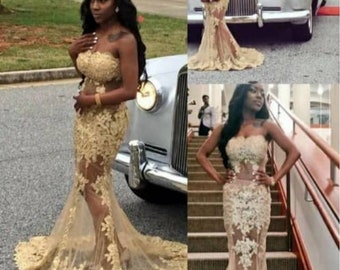 Tube prom dress,African clothing for women,African wedding dress,lace prom dress, dashiki prom dress,Homecoming dresses,guest dress