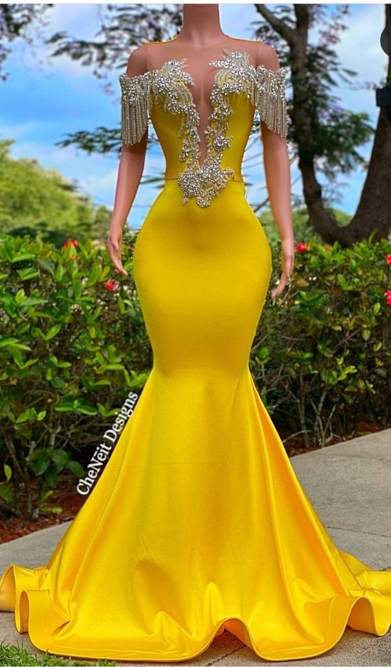 African mermaid hotsell prom dress