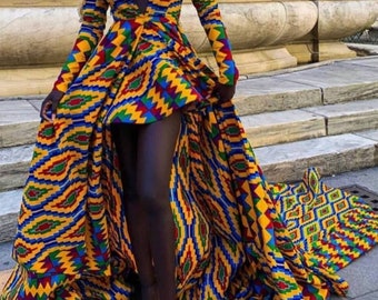 African Ghana clothing,women kente wedding prom,African women attire,Ankara maxi dress,prom dresses,party dress, dashiki dress floor length