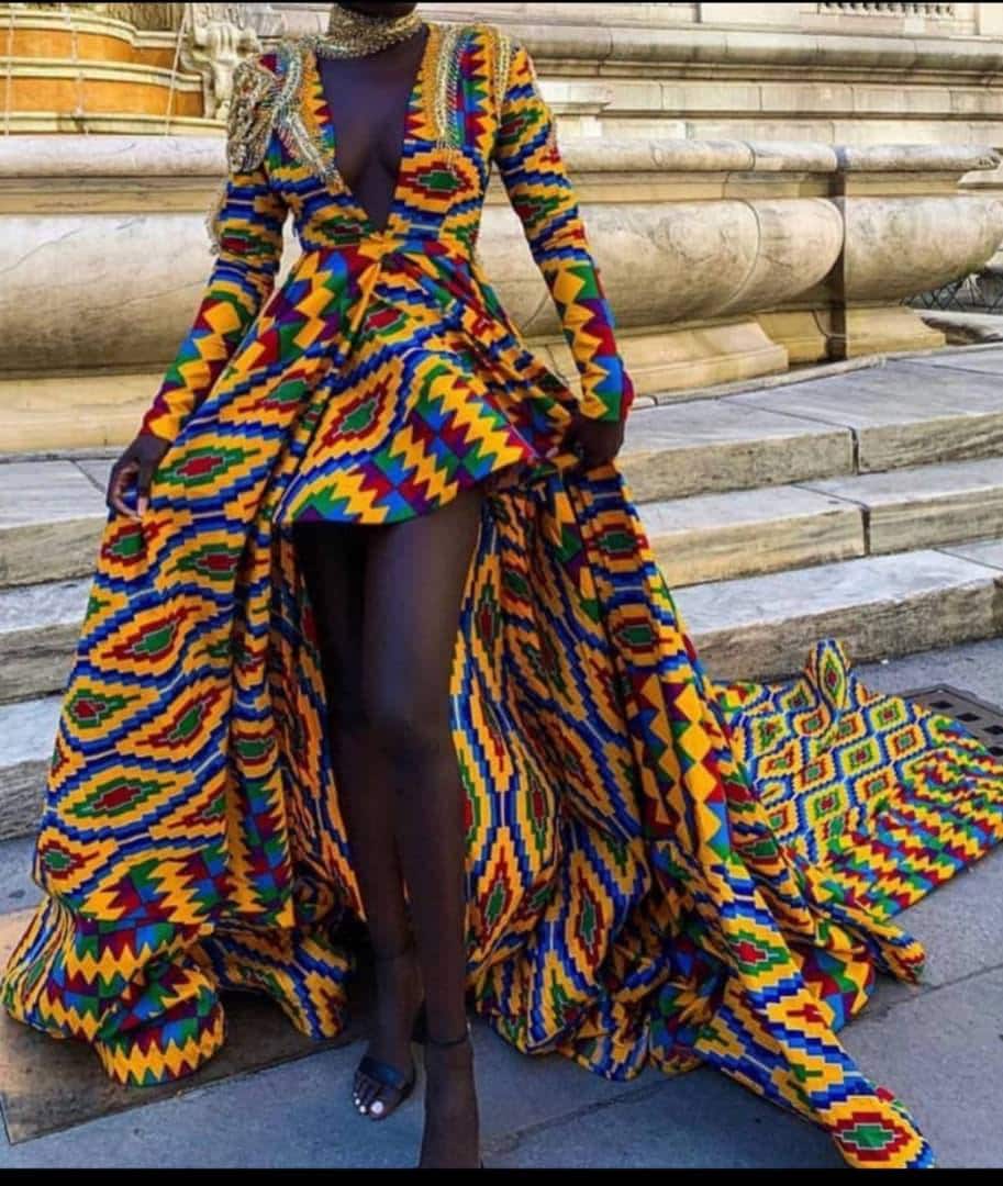 Ghana Kente Dress Style |#1 Best Prom & Wedding Dashiki Dress